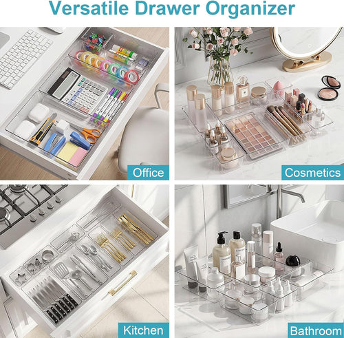 Radikor Schubladen Organizer 16-teilig, Schminktisch Organizer 4 Größen