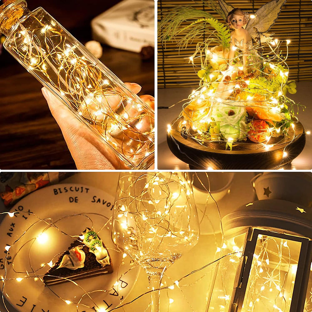 LED Lichterkette USB, 10M 100LED Kupferdraht Lichterkette Innen, Warmweiß