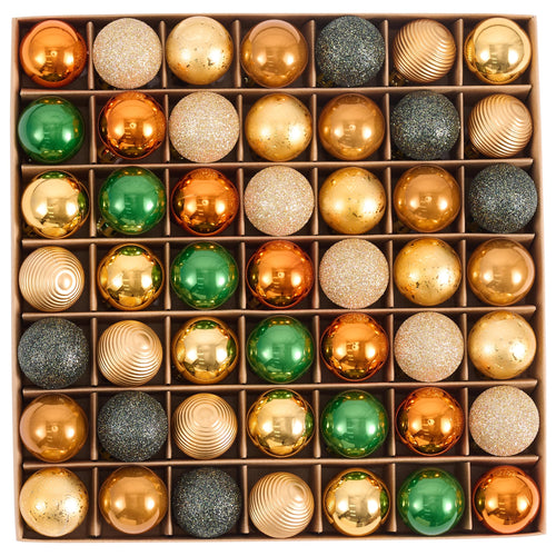 Valery Madelyn Weihnachtskugeln,49 stück Christbaumkugeln Weihnachtskugel mit Geschenkpaket, 3cm Weihnachtsbaumschmuck Christbaumschmuck mit Aufhänger,deko Weihnachten,Thema Rot Gold