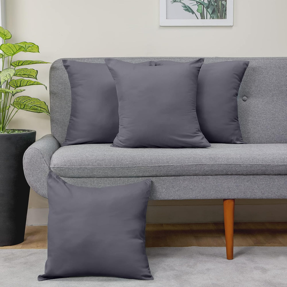 Utopia Bedding Kissenbezug 40x40 4er Set , kopfkissenbezug 40x40 Grau