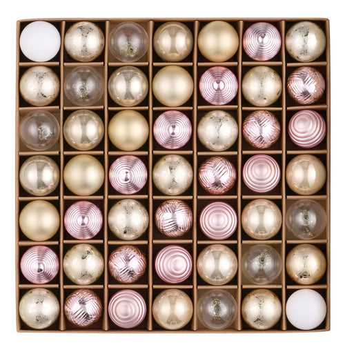 Valery Madelyn Weihnachtskugeln,49 stück Christbaumkugeln Weihnachtskugel mit Geschenkpaket, 3cm Weihnachtsbaumschmuck Christbaumschmuck mit Aufhänger,deko Weihnachten,Thema Rot Gold