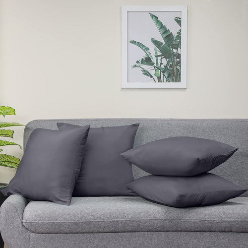 Utopia Bedding Kissenbezug 40x40 4er Set , kopfkissenbezug 40x40 Grau