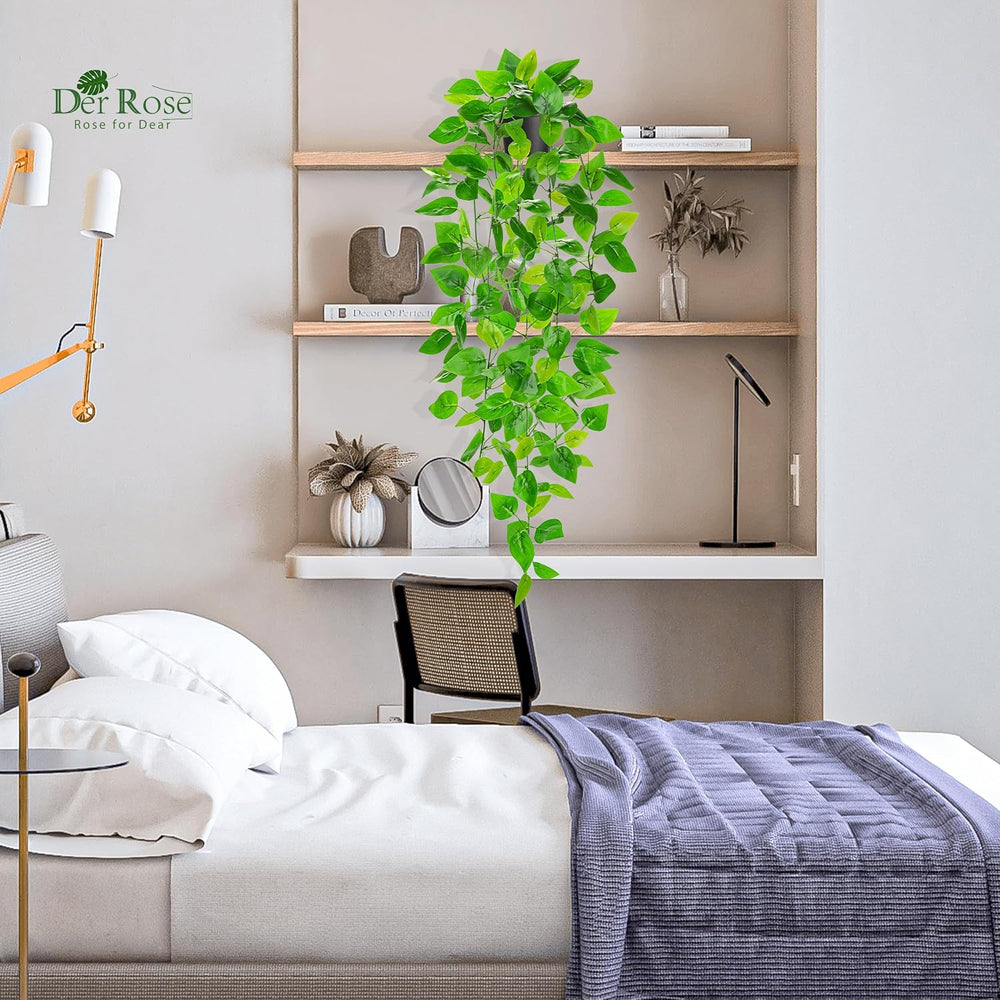 Der Rose 86CM Künstliche Pflanzen wie echt Efeutute für Wand Zimmer Deko