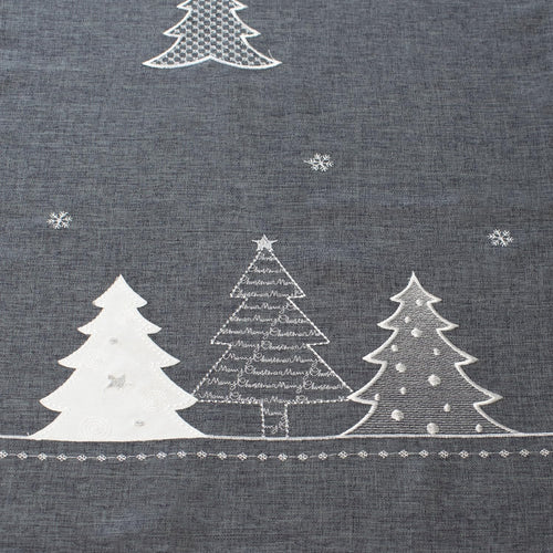 Tischläufer WINTERWALD grau, 40x140 cm, Moderne Tischdecke zu Weihnachten