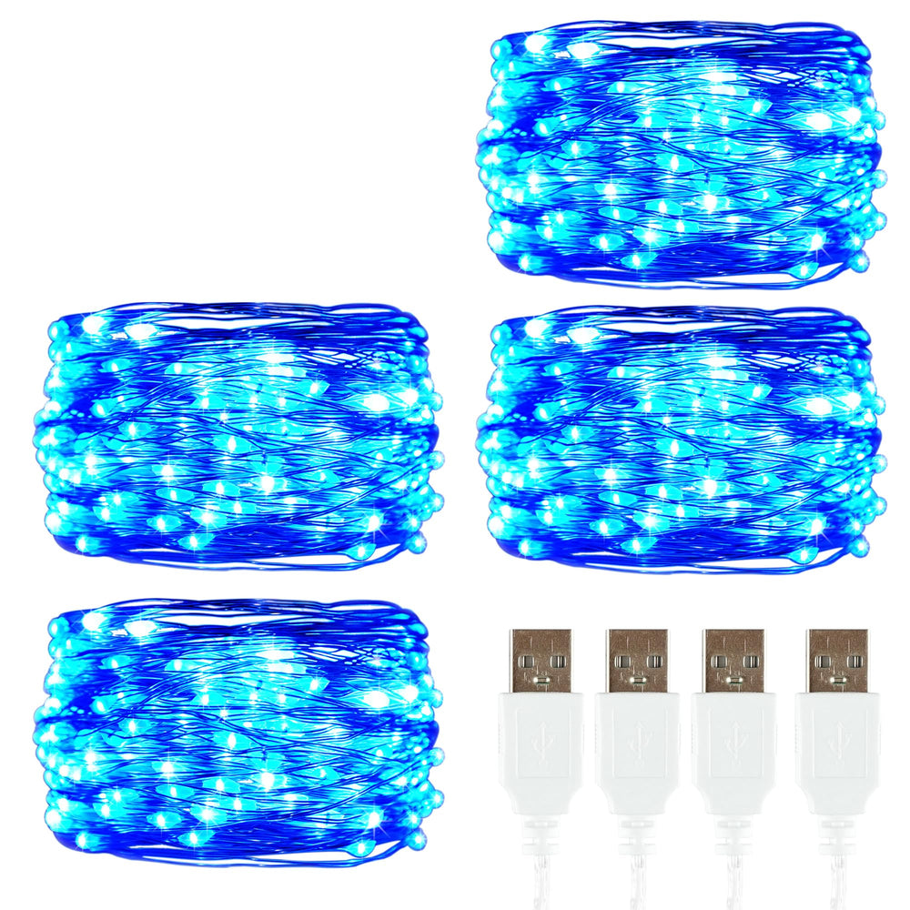 2 Stück LED Lichterkette, 20LED 2M / 6.6Ft USB lichterkette außen/innen Wasserdichte für Schlafzimmer, Hof, Hochzeit, Weihnachten, DIY etc (Warmweiß)