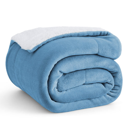 BEDSURE Sherpa Kuscheldecke Flauschig 150x200 - Sofadecke, Grau