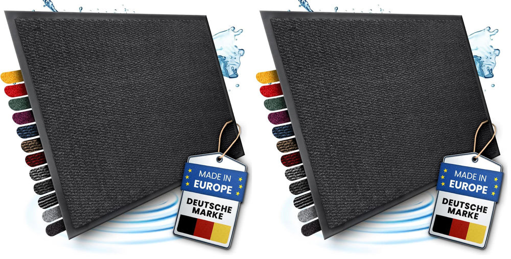 Bodenständig® Saubere Schuhe Dank saugstarkem Stoff (robust) perfekte Größe Anthrazit in 40x60cm - Fußmatte innen, Fussmatte innen - Schmutzfangmatte für innen Türmatte