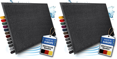 Bodenständig® Saubere Schuhe Dank saugstarkem Stoff (robust) perfekte Größe Anthrazit in 40x60cm - Fußmatte innen, Fussmatte innen - Schmutzfangmatte für innen Türmatte
