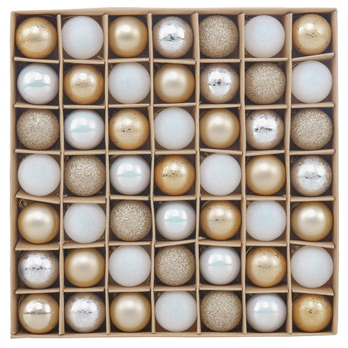 Valery Madelyn Weihnachtskugeln,49 stück Christbaumkugeln Weihnachtskugel mit Geschenkpaket, 3cm Weihnachtsbaumschmuck Christbaumschmuck mit Aufhänger,deko Weihnachten,Thema Rot Gold