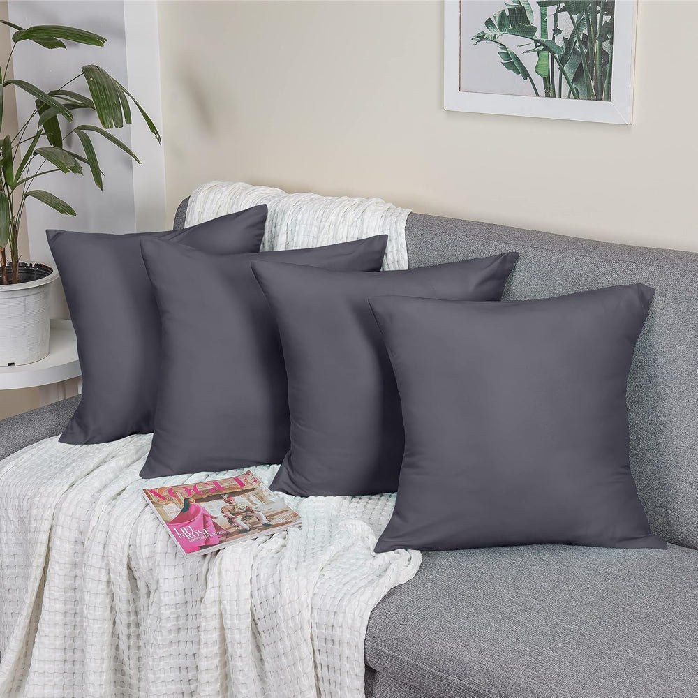 Utopia Bedding Kissenbezug 40x40 4er Set , kopfkissenbezug 40x40 Grau