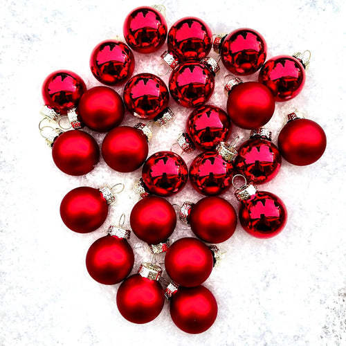 Kleine Christbaumkugeln Glas 24 Stück