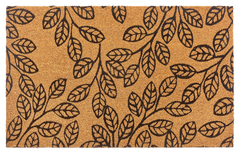 Hanse Home Kokos Fußmatte für Innen 45x75cm – Fussmatte Kokosmatte Schmutzfangmatte Blumen Flower Design, rutschfest für Eingangsbereich & überdachten Außenbereich – Natur